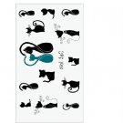 Kawaii and sexy cat tattoo art stickers ,girls tiny size cute animal fake tattoo for hand or arm