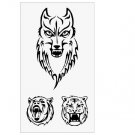 Cool men’s tattoo art wolf design animal transfer tattoos Carnival party tattoo for men