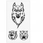 Cool men’s tattoo art wolf design animal transfer tattoos Carnival party tattoo for men