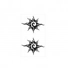 Solid black sun totem tattoo art sticker, cool water proof temporary tattoos wholesale