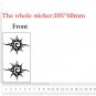 Solid black sun totem tattoo art sticker, cool water proof temporary tattoos wholesale