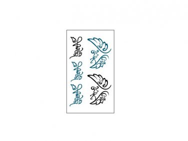 Black and blue angel&acirc;��s wing tattoo stickers for hand , unique party tattoo art angel fake tattoo