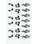 black musical note tattoo sticker unique skin art party temporary tattoos