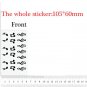 black musical note tattoo sticker unique skin art party temporary tattoos
