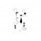 sexy black cat temporary tattoos in bulk, girls chest tiny animal transfer tattoo