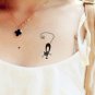 sexy black cat temporary tattoos in bulk, girls chest tiny animal transfer tattoo