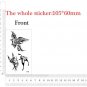 solid black phoenix transfer tattoos , hit hop bady art butterfly tattoo sticker paper