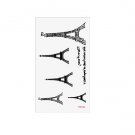 Paris style Eiffel tower fake tattoo paper, art phone body art Eiffel temporary tattoo for woman