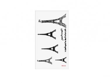 Paris style Eiffel tower fake tattoo paper, art phone body art Eiffel temporary tattoo for woman