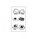 animal pattern couple tattoos sticker, cute dancing bar skin art elephant fake tattoo