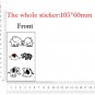 animal pattern couple tattoos sticker, cute dancing bar skin art elephant fake tattoo