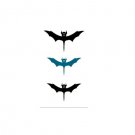 Halloween series black and blue cute bat tattoo stickers, men arm tattoo art bat pattern design