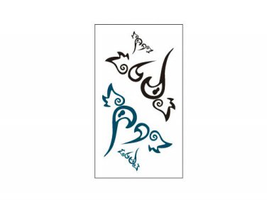 heart pattern fake tattoo paper night bar art flying heart transfer tattoos for girls