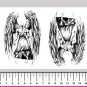school art cool seraph arm temporary tattoos, 2 pcs ablaze angel in a tattoo sticker