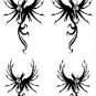 black phoenix totem sexy transfer tattoos sticker  water proof ankle phoenix tattoo