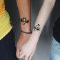 devil angel couple tattoos for lovers, romantic body art evil angel couple temporary tattoo