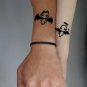 devil angel couple tattoos for lovers, romantic body art evil angel couple temporary tattoo