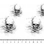 realistic punk style skull tattoo ,cool punk art sweat proof skeleton transfer tattoos