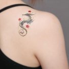 seahorse diamond pattern totem fake tattoo art, cool street body art shoulder temporary tattoos