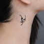 butterfly pattern water proof neck tattoo body art, sexy night bar fashion art fake tattoos
