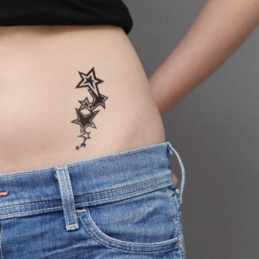 meteor pattern sleeve or ankle fake body art tattoo, black stars hipster temporary tattoo sticker