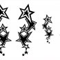 meteor pattern sleeve or ankle fake body art tattoo, black stars hipster temporary tattoo sticker