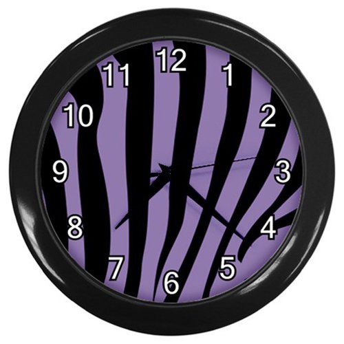 Purple Zebra Animal Print Wall Clock