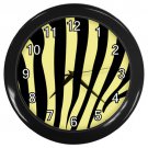 Yellow Zebra Animal Print Wall Clock