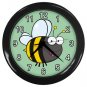 Green Black Bee Black Frame Child Novelty Wall Clock