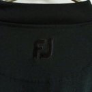 Mens FJ FootJoy Black Short Sleeve Mock Turtle Neck Golf Shirt Sz Large