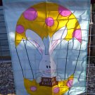 Easter Flag w/ Rabbit " Happy Easter' by Jetmax 28x40 Double Sided