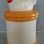Chicken Hen Rooster Cookie Jar Canister w/ Lid Darling! 10 1/4" Tall