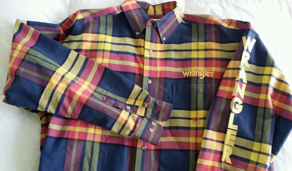TWENTY X by Wrangler Long Sleeved Western Shirt Men's Size XL Colorful ...