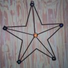 Metal 5 Point Star w/ Colored Glass Balls/Lg Marbles Wall Art/Decor 16" Wide