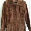 ARGENTINA Vintage 70s Heavy Brown Suede Leather Womens Size M 9/10