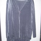 Erena Woman Gray Velour Duet Top w/ Button & Matching Skirt Plus Size 3X