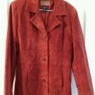 BRANDON THOMAS Womans Red Leather Suede Jacket  Sz Large~Gorgeous!