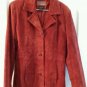 BRANDON THOMAS Womans Red Leather Suede Jacket  Sz Large~Gorgeous!