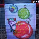 Joy to the World w/ Frog and Ornaments Accent Flag by Premier 28x40 New in Pkg!