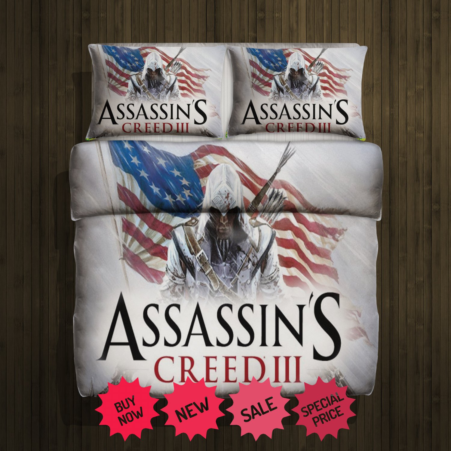 Assassins Creed 3 Blanket Large & 2 Pillow Cases #97363916 ...