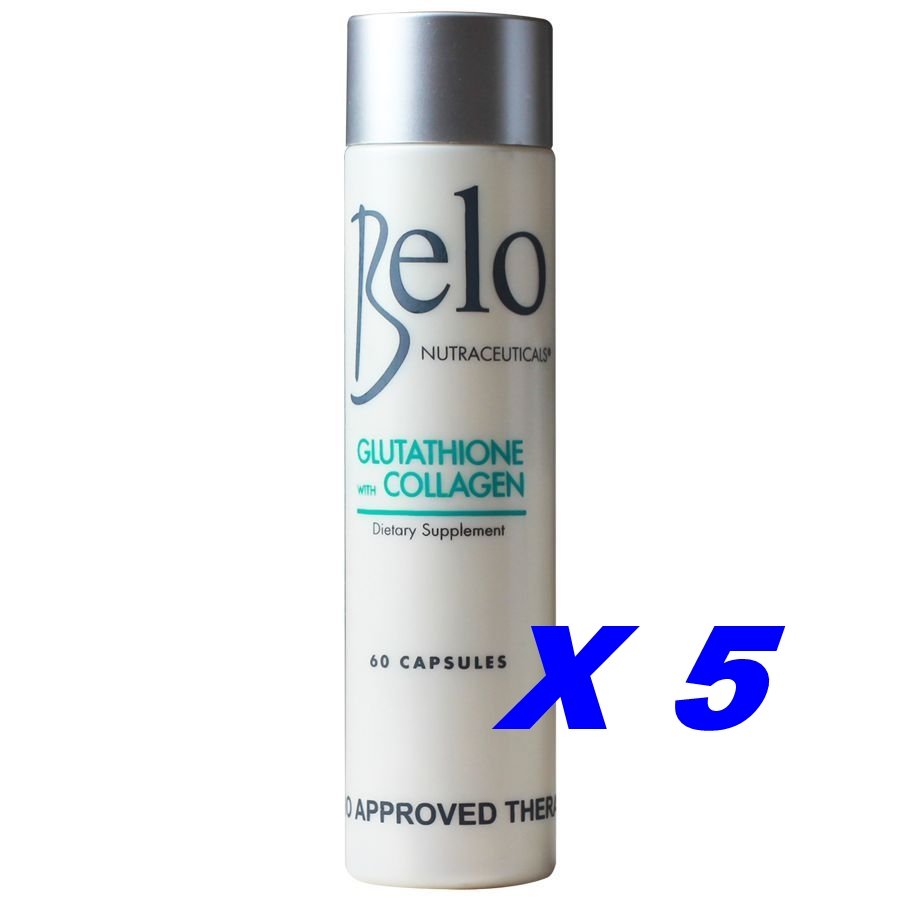 5 BELO GLUTATHIONE + COLLAGEN Bottle of 60 x 5