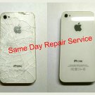 New OEM IPhone 4s Back Glass Battery Door Cover Repair Service