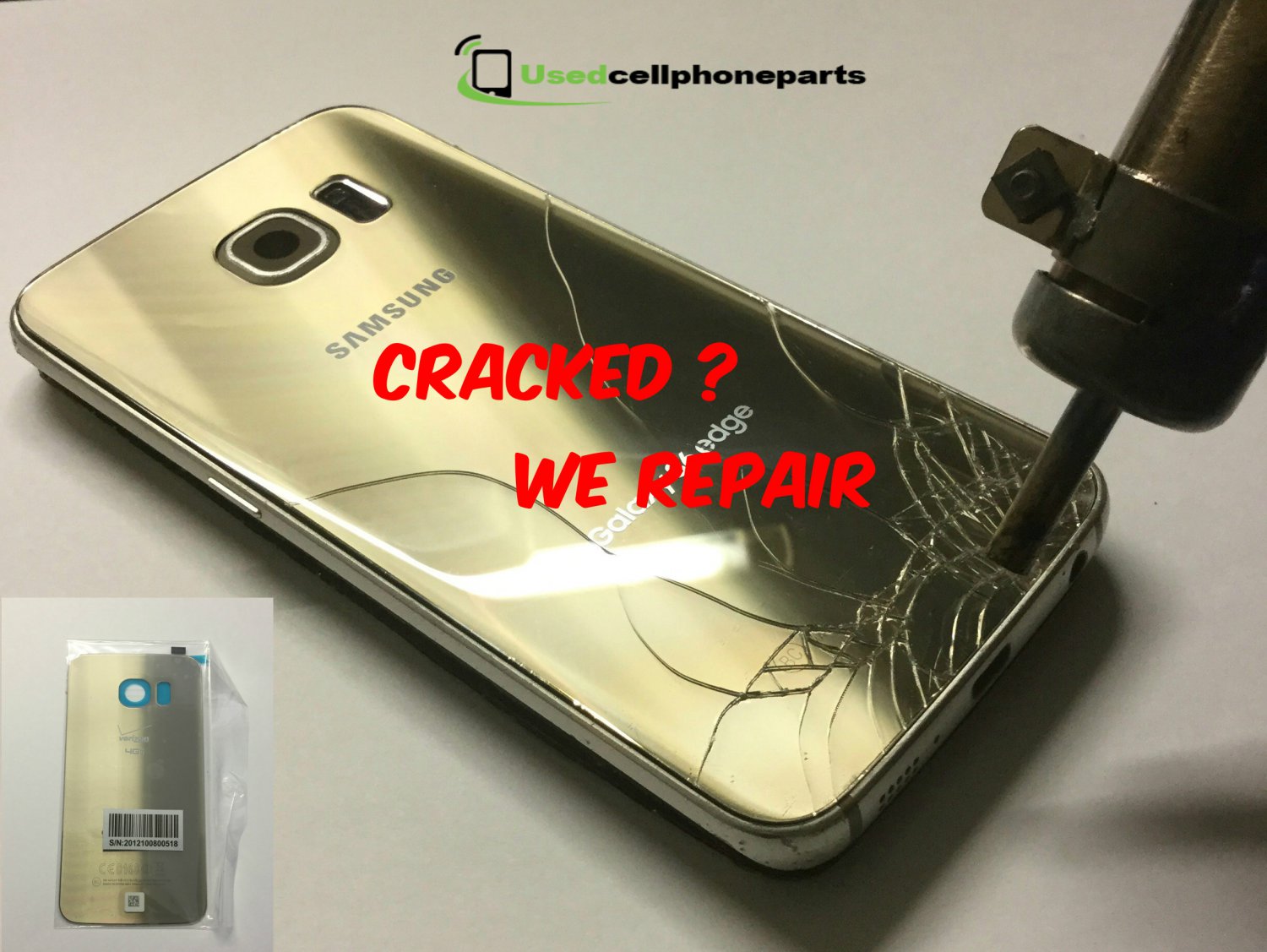 New OEM Samsung Galaxy S6 Battery Cover Door Replacement Repair Service