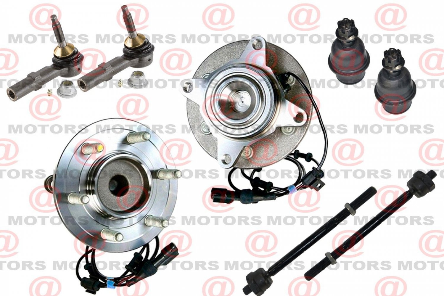 RWD Ford Expedition 03 To 06 Front Ball Joint Tie Rod End Wheel Hub