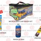 Wash & Wax Microfiber Portable Tire Shine Car Care Kit Air Freshener Free New