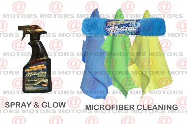 Spray & Glow Absorbent Microfiber Cleaning Cloths Size 12"X16" Majic 3 Pk New