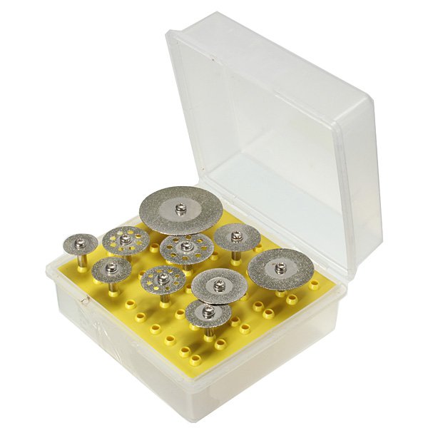 10pcs Diamond Cutting Discs Cut-off Wheel Set For Dremel Rotary Tool