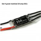 Set of(4) FVT LittleBee 20A ESC BLHeli OPTO 2-4S Supports OneShot125 For RC Multirotors