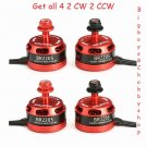 (4) Racerstar Racing Edition 2205 BR2205 2300KV 2-4S Brushless Motors 2 CW & 2 CCW