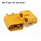 5   XT60 Male Female Bullet Connectors Plugs For RC Battery